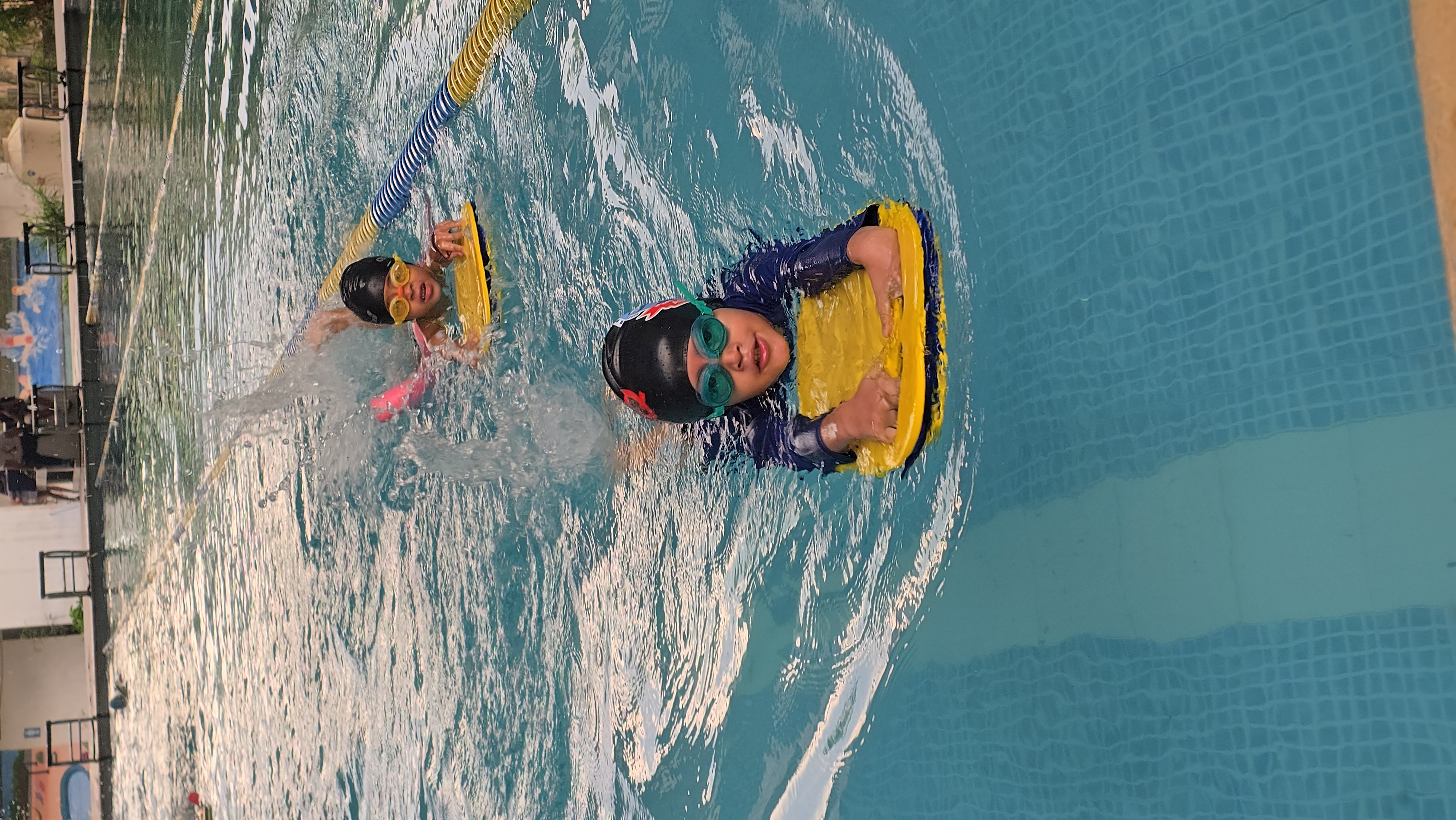 Entrenamiento en la piscina